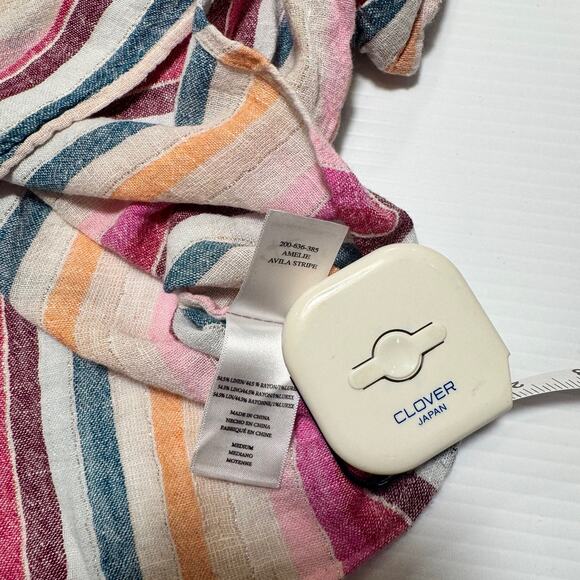 Rails Amelie Avila Stripe Linen Blend Button Down Shirt Women’s Medium Resort - Picture 11 of 16